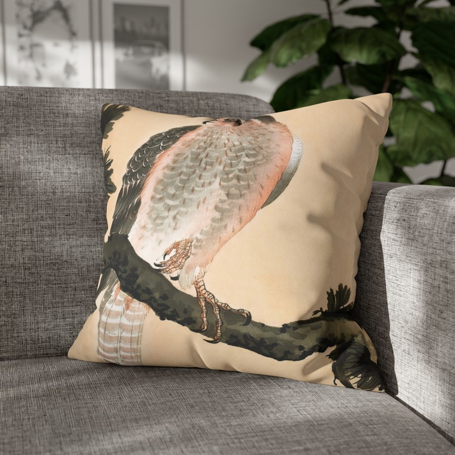 Ohara Koson Falcon On Branch - Pillow Case - Image 4