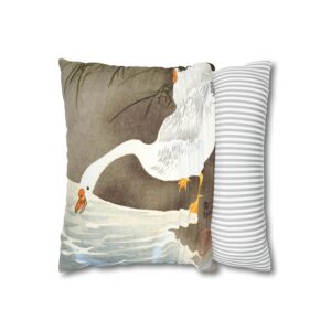 Ohara Koson Geese On Riverbank - Pillow Case