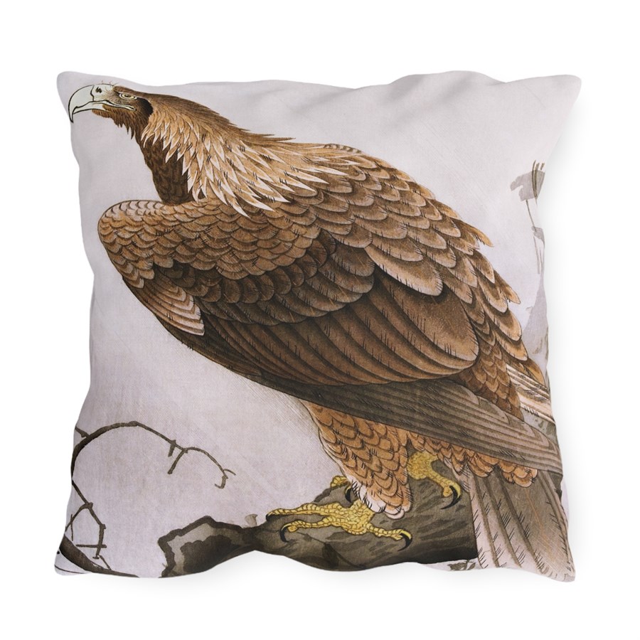 Ohara Koson Golden Eagle. Outdoor Pillow J12-81 - Image 2