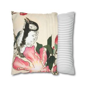 Ohara Koson Great Tit On Branch - Pillow Case