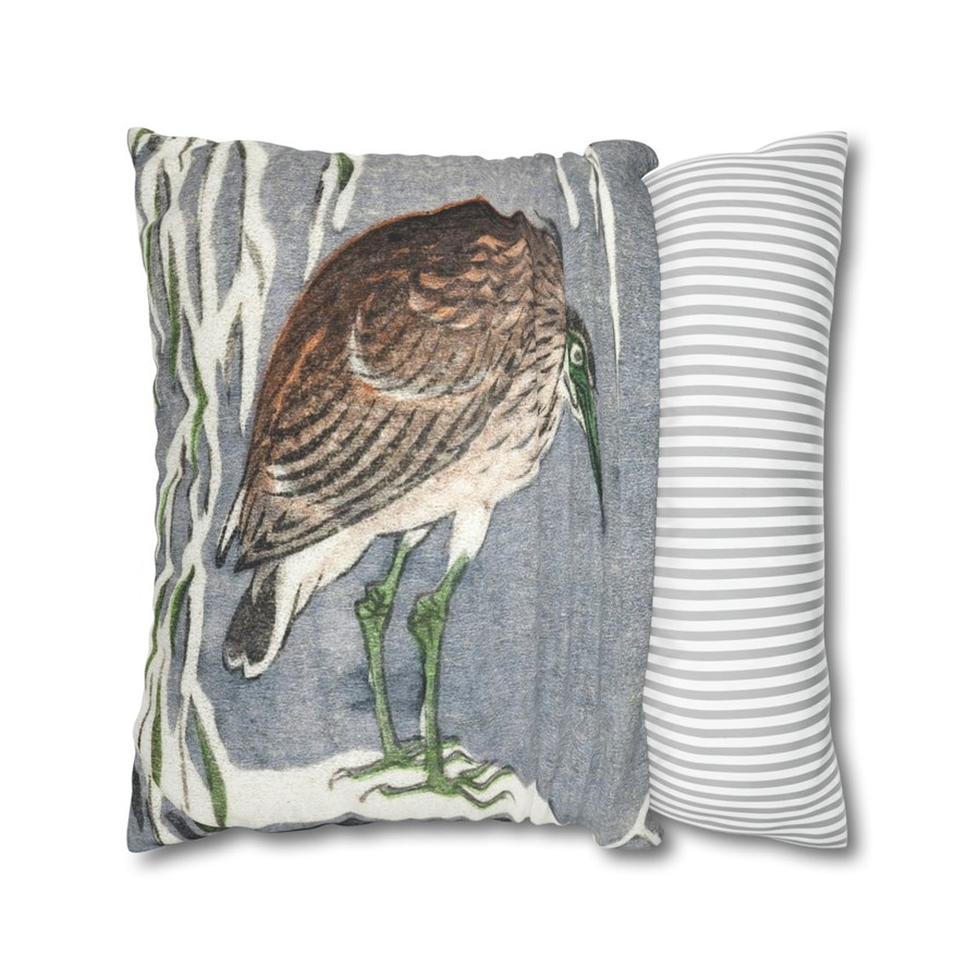 Ohara Koson Heron On Snowy Tree - Pillow Case