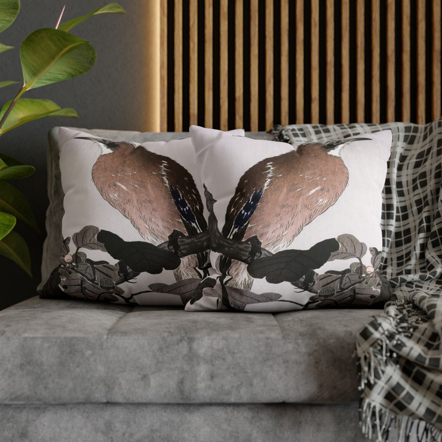 Ohara Koson Jay On Oak Tree - Pillow Case - Image 5