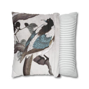 Ohara Koson Magpie On Branch. Pillow Case J12-11