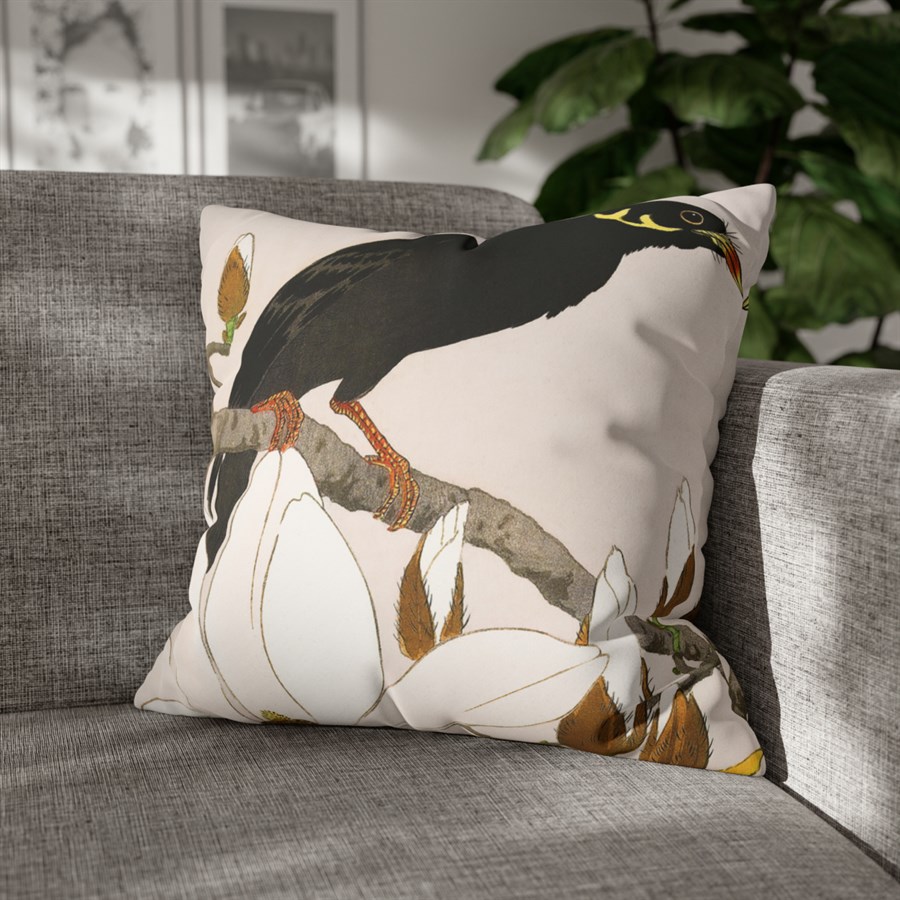 Ohara Koson Myna & Magnolia - Pillow Case - Image 4