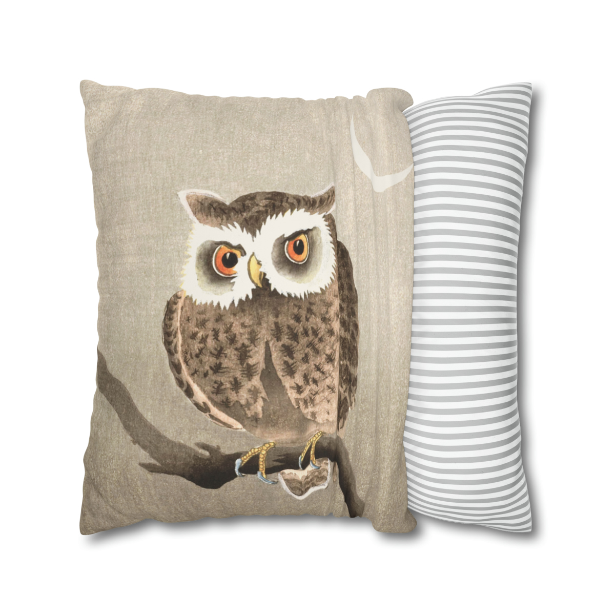 Ohara Koson Night Owl On Branch - Pillow Case