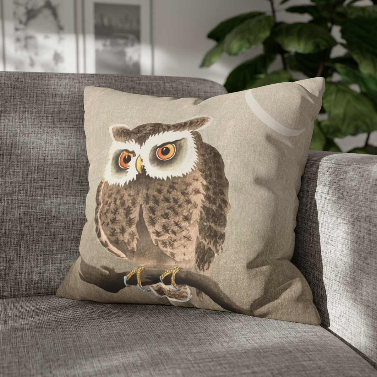 Ohara Koson Night Owl On Branch - Pillow Case - Image 4