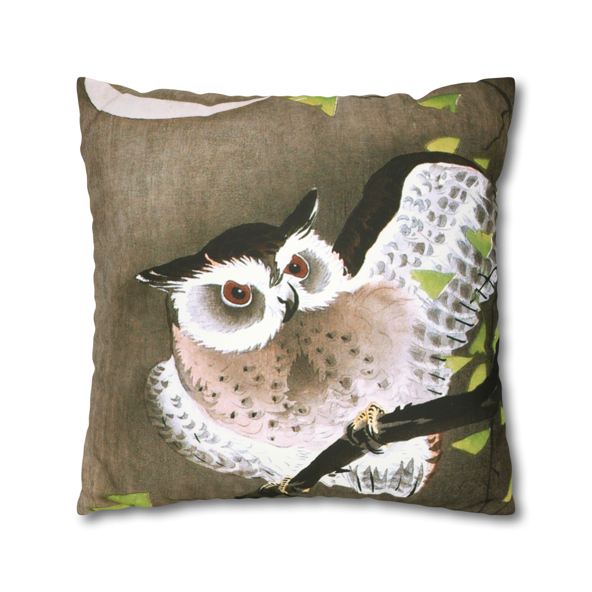 Ohara Koson Owl & Moon - Pillow Case - Image 2