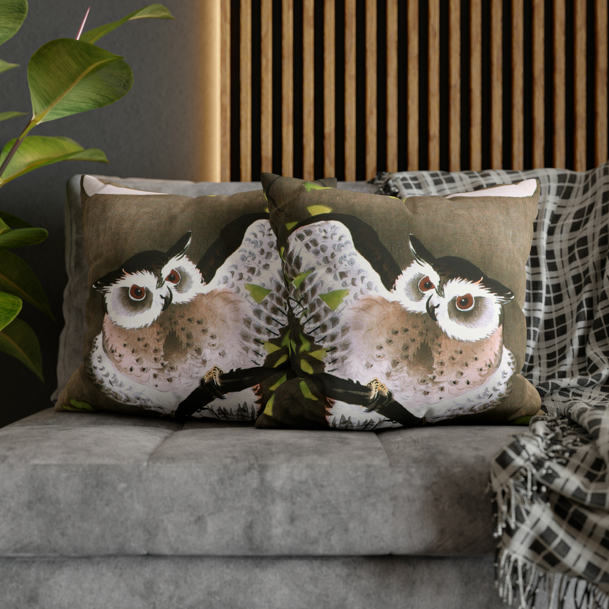 Ohara Koson Owl & Moon - Pillow Case - Image 5