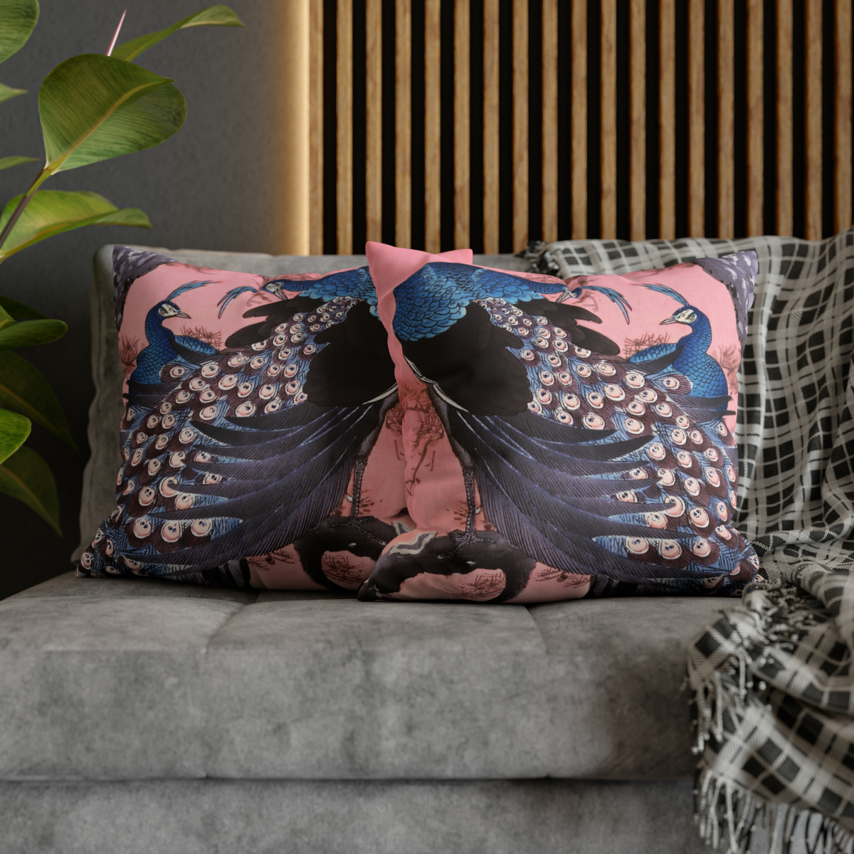 Ohara Koson Peacocks On Branch - Pillow Case - Image 5