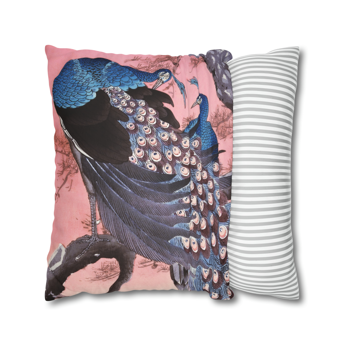 Ohara Koson Peacocks On Branch - Pillow Case