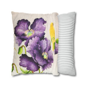 Ohara Koson Purple Anemones - Pillow Case