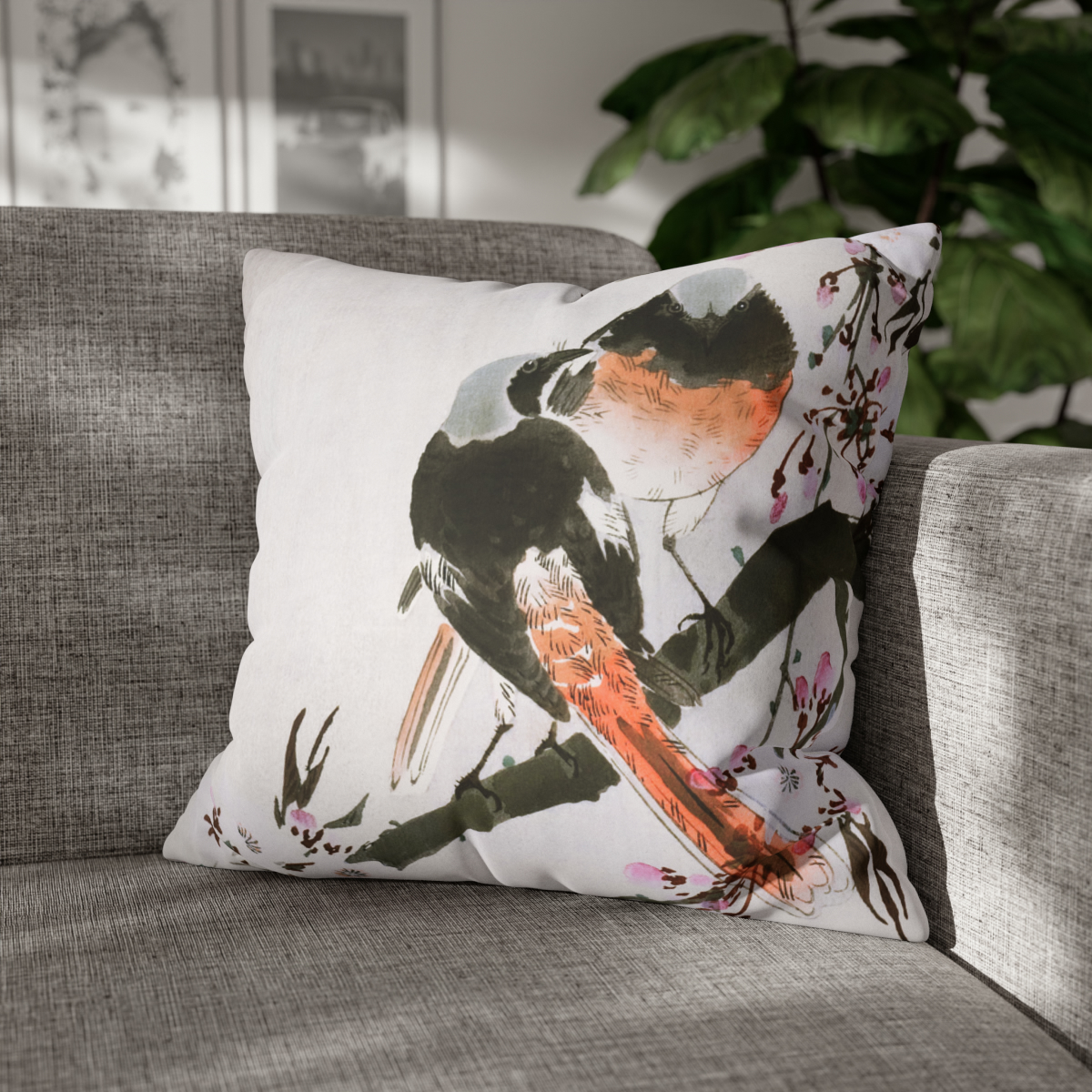 Ohara Koson Sable Red Tails - Pillow Case - Image 4