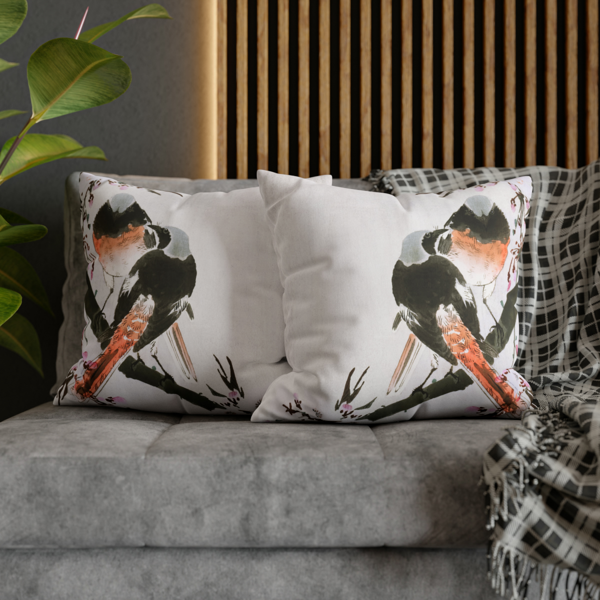 Ohara Koson Sable Red Tails - Pillow Case - Image 5