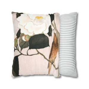 Ohara Koson Songbird & Camellia - Pillow Case