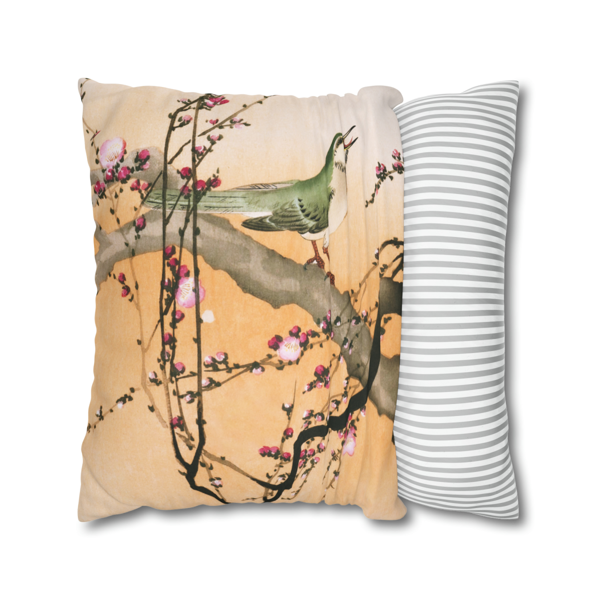 Ohara Koson Songbird On Blossom Branch - Pillow Case
