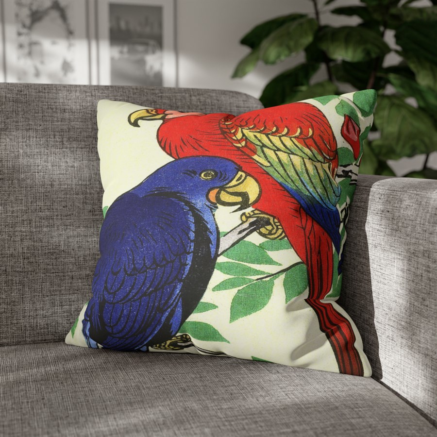 Ohara Koson Two Parrots - Pillow Case - Image 4
