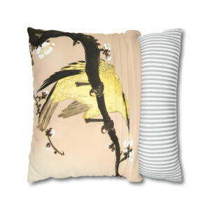 Ohara Koson Yellow Oriole On Branch - Pillow Case