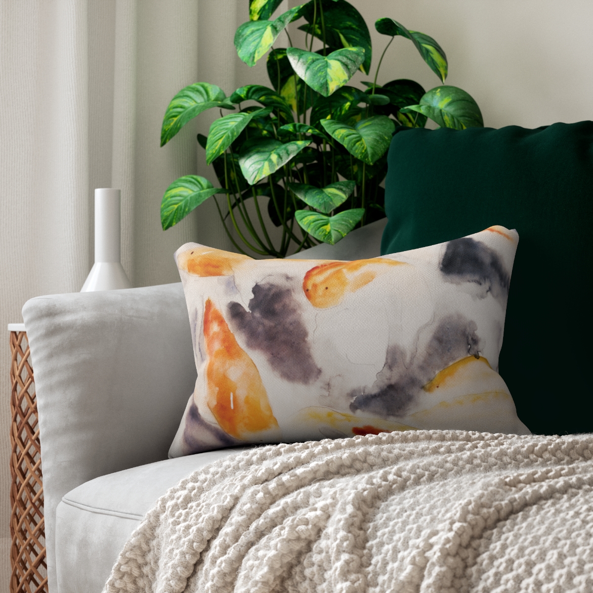 Orange Fish Lumbar Pillow  S3-1 - Image 5