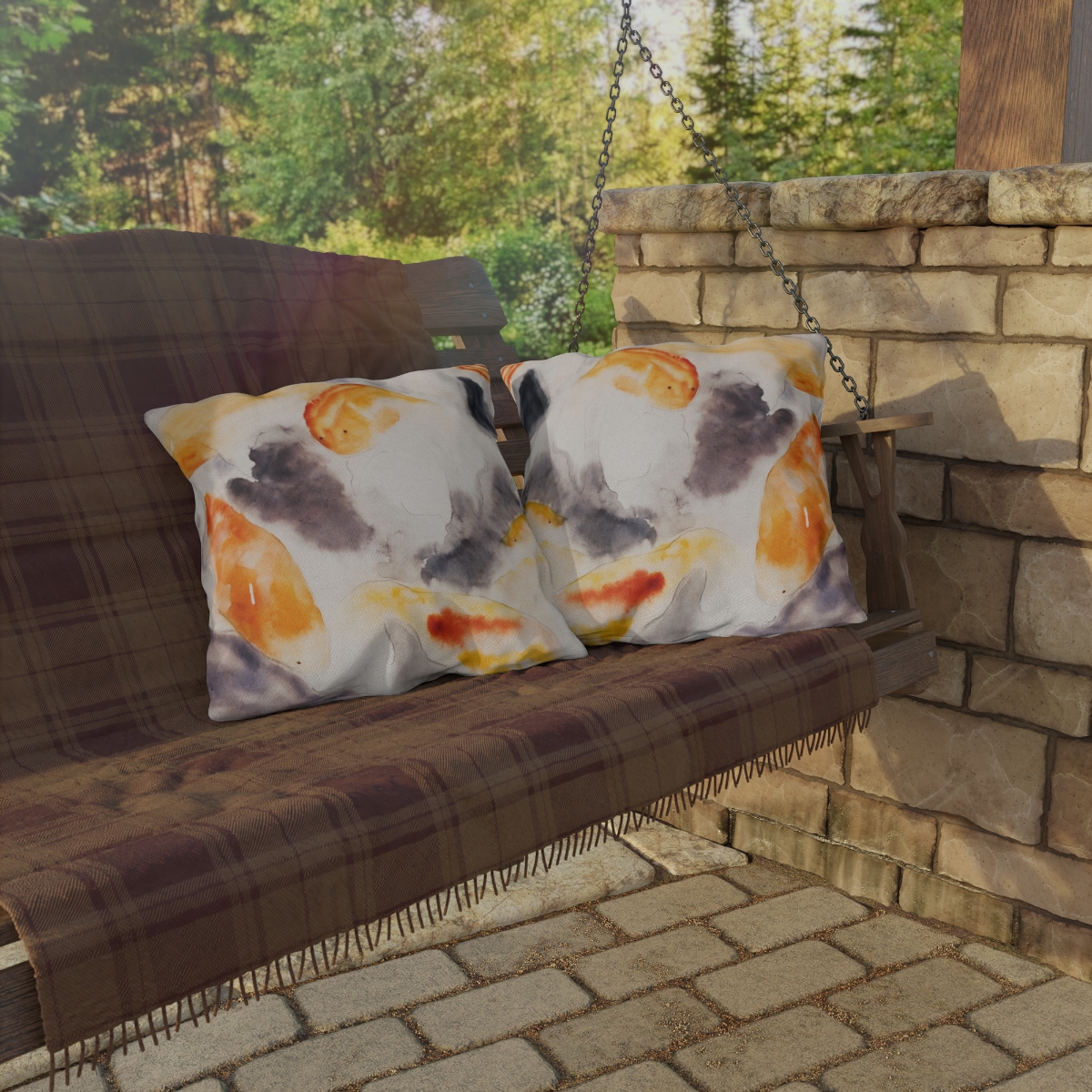 Orange Fish - Outdoor Pillow - Image 4