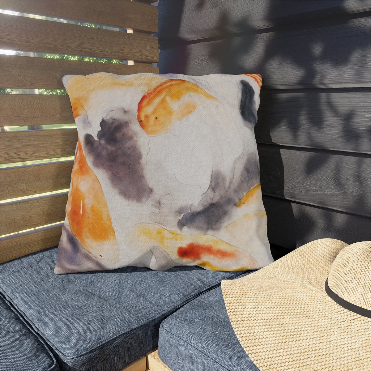 Orange Fish - Outdoor Pillow - Image 2