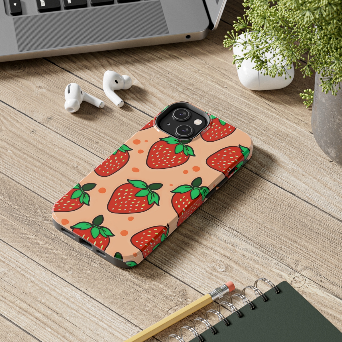 Strawberries - iPhone Cases 2 Strawberries - iPhone Cases - Image 2