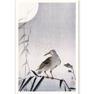 Bird on Bamboo Ohara Koson - Art Print