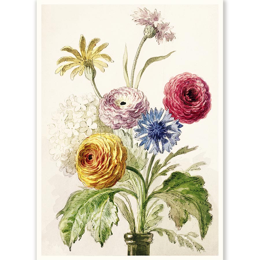 Bouquet of Flowers Willem van Leen - Art Print 1 Bouquet of Flowers Willem van Leen - Art Print