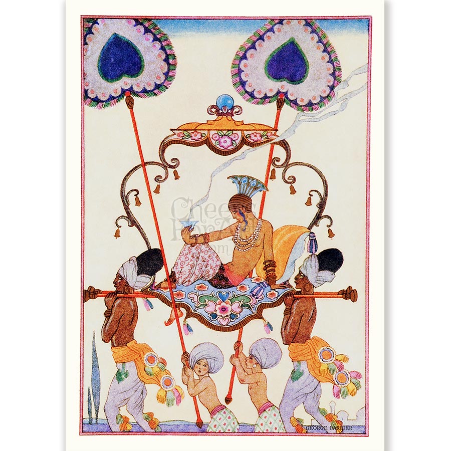 Girl on Palanquin George Barbier - Art Print