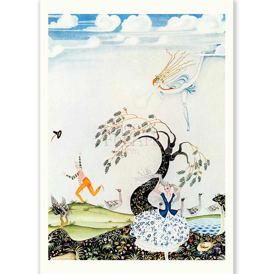 Kay Nielsen Girl by the Tree - Art Print