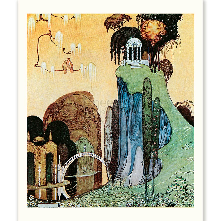 Kay Nielsen Top of Cliff - Art Print