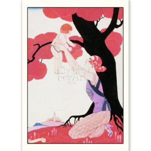 Lady with Pink Hair George Barbier - Art Print