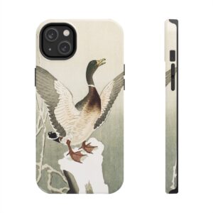 Ohara Koson: Delicate Nature Scenes in Japanese Woodblock Prints 3 ohara koson duck on snowy stump iphone cases j12 78 4