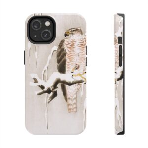 Ohara Koson Hawk On Snowy Branch - iPhone Cases