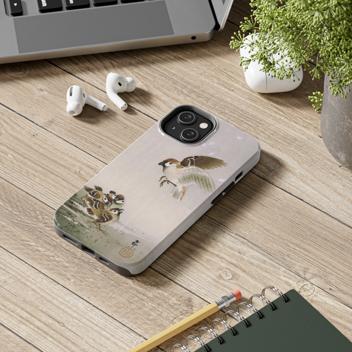 Ohara Koson Sparrows & Chicks - iPhone Cases 2 Ohara Koson Sparrows & Chicks - iPhone Cases - Image 2