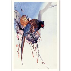 Pheasant Couple on Branch Ohara Koson - Art Print
