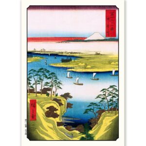 River and Mt Fuji Andō Hiroshige - Art Print
