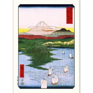 Sailboats and Mount Fuji Andō Hiroshige - Art Print