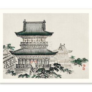 Temple Kono Bairei - Art Print