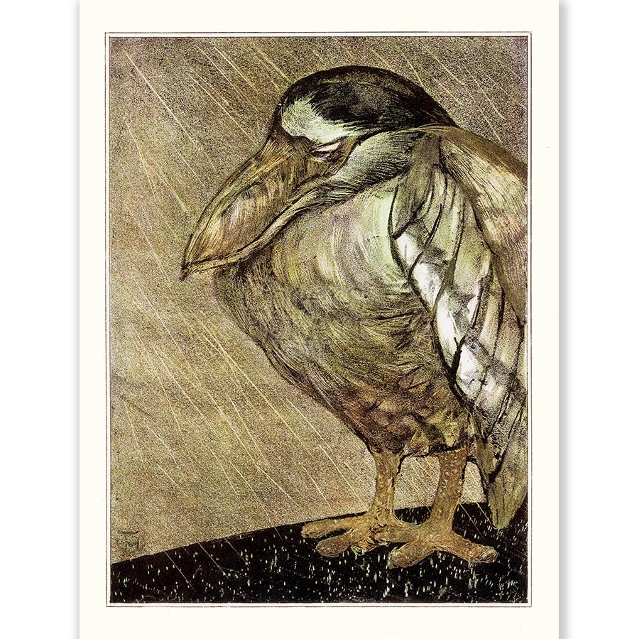 Theo van Hoytema Barn Heron in the Rain - Art Print 1 Theo van Hoytema Barn Heron in the Rain - Art Print