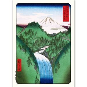 Waterfall and Mt Fuji Andō Hiroshige - Art Print