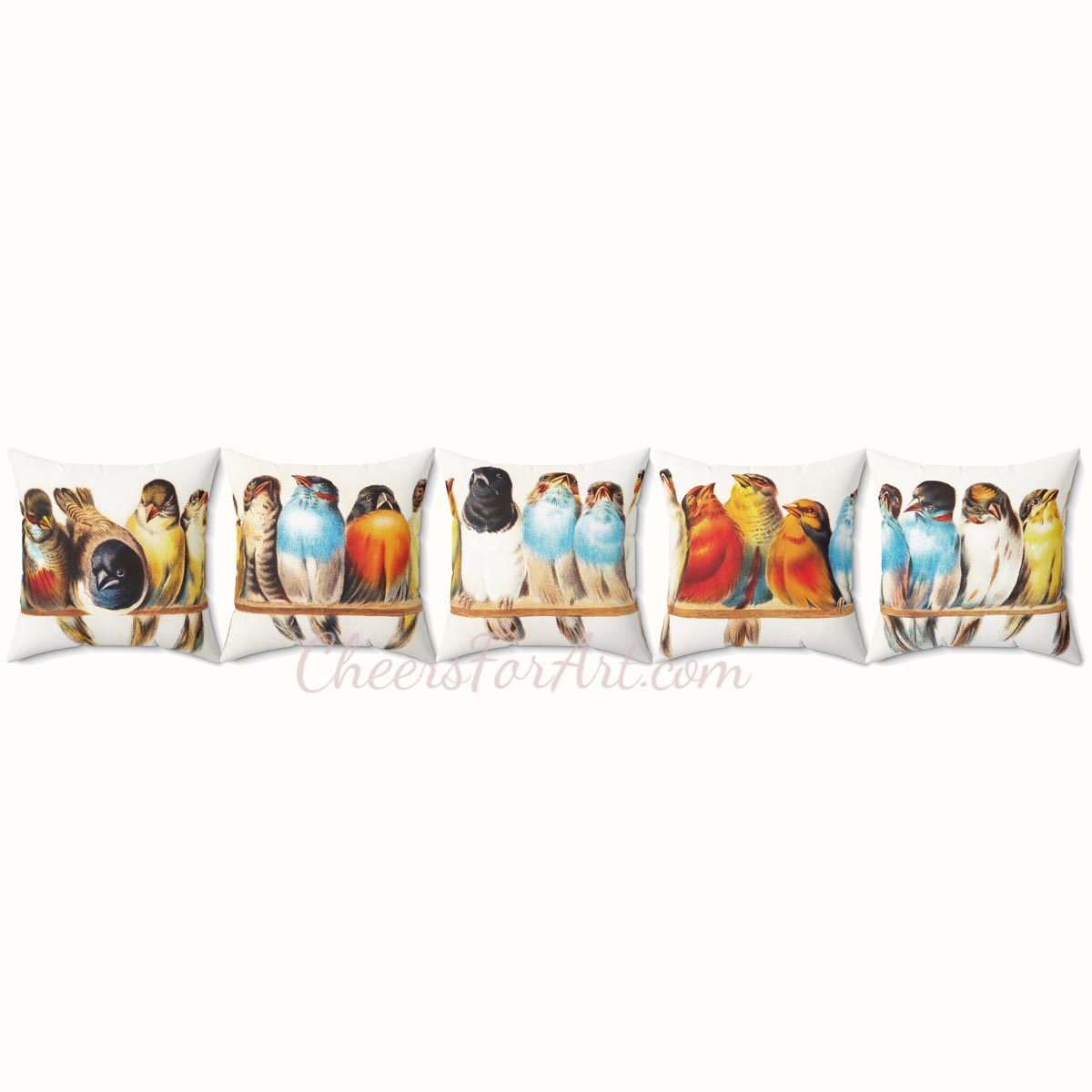 Hector Giacomelli A Perch Of Birds - Pillow Case - Image 6