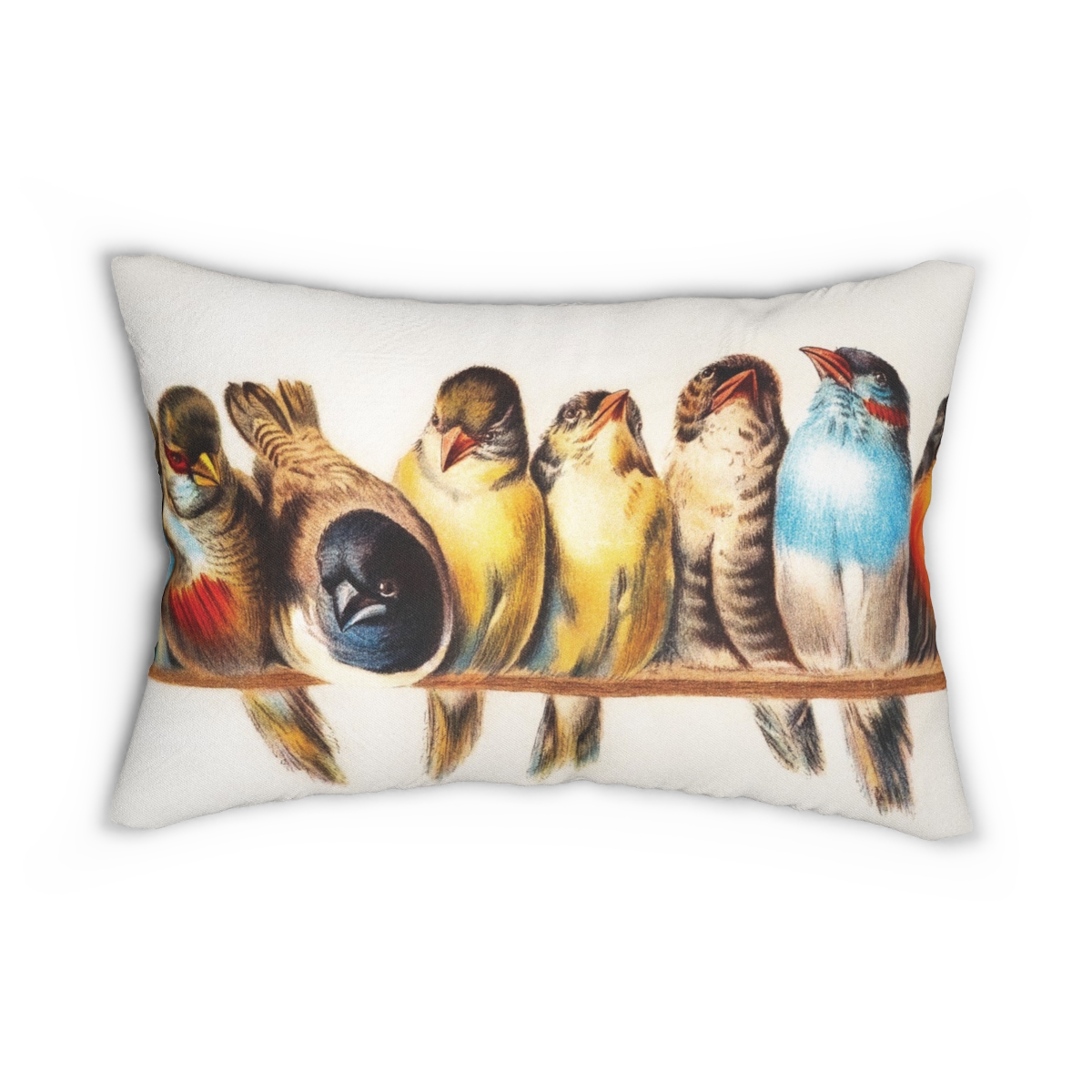 Hector Giacomelli A Perch Of Birds Lumbar Pillow  D15-a - Image 2