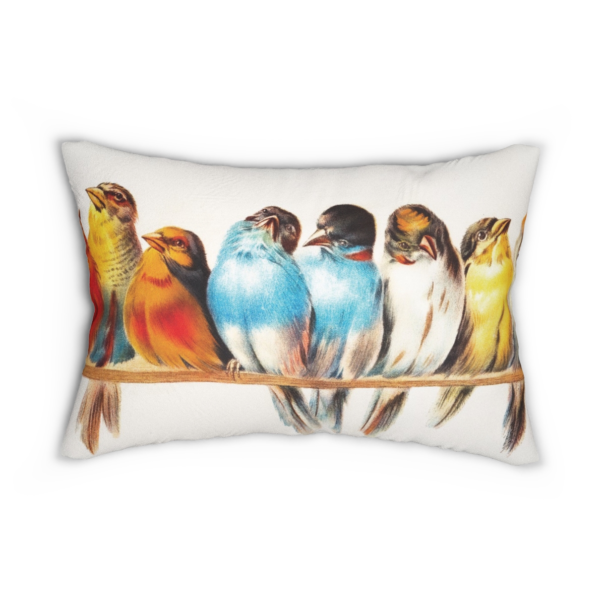 Hector Giacomelli A Perch Of Birds Lumbar Pillow  D15-c - Image 2