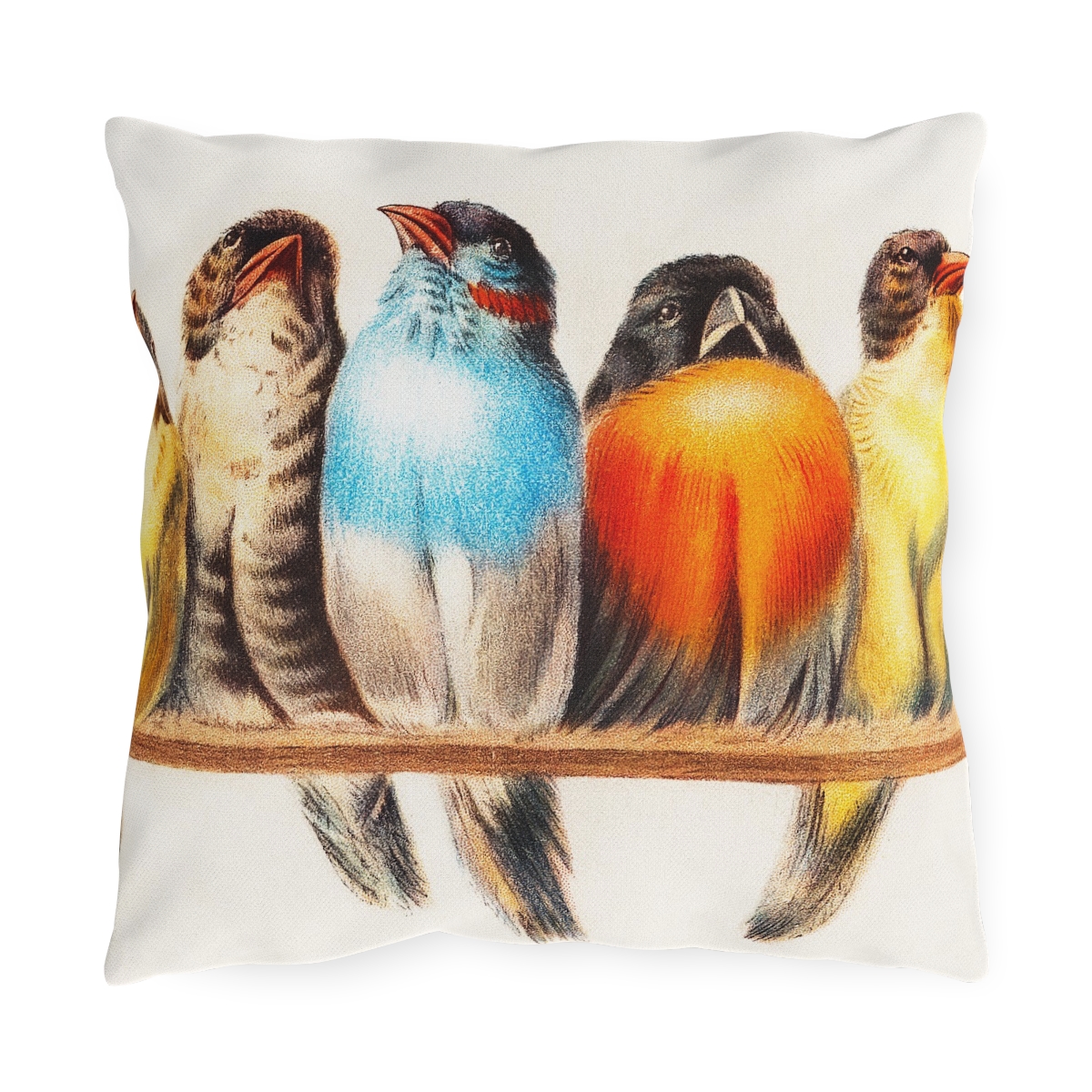 Hector Giacomelli A Perch Of Birds - Outdoor Pillow