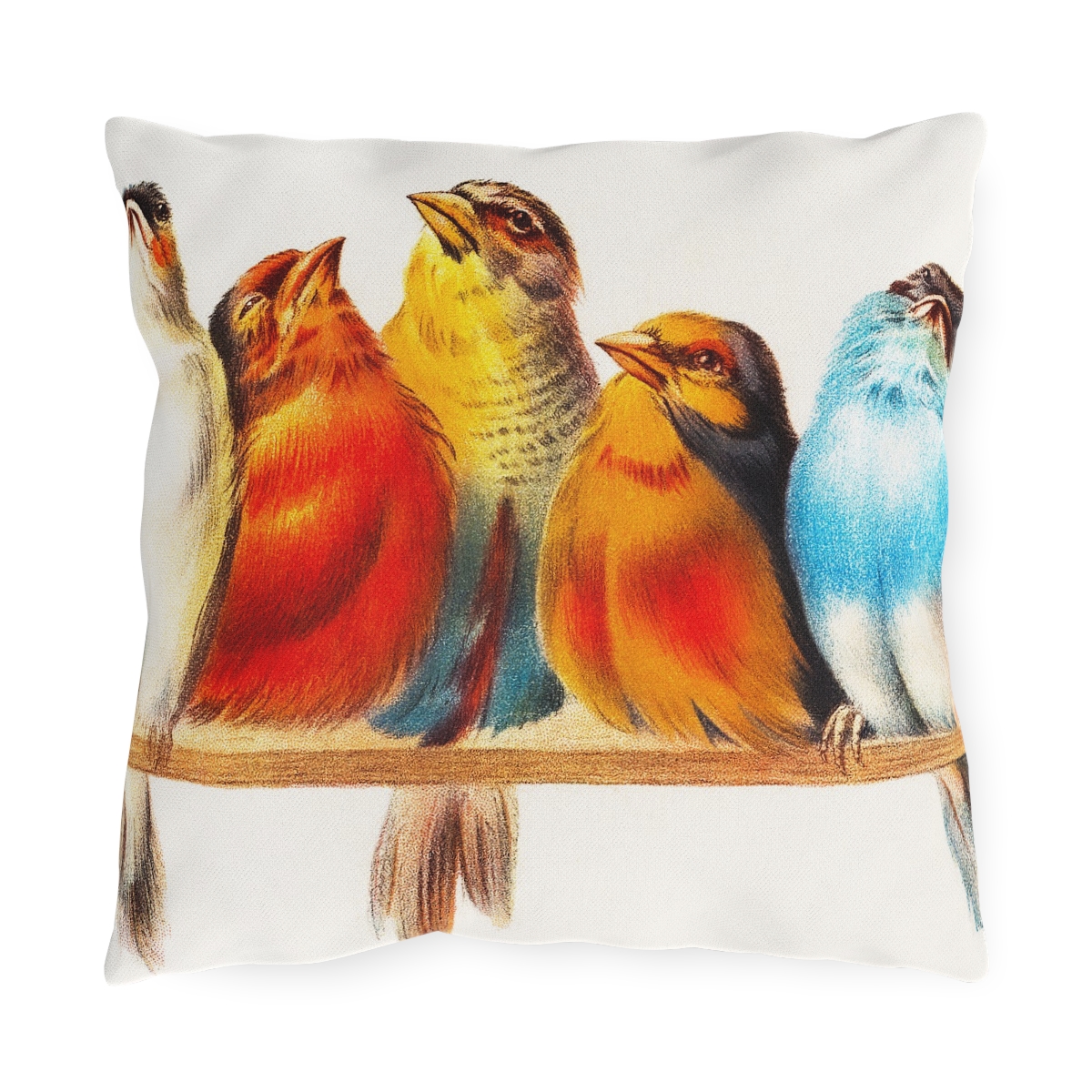 Hector Giacomelli A Perch Of Birds - Outdoor Pillow
