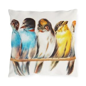 Hector Giacomelli A Perch Of Birds - Outdoor Pillow