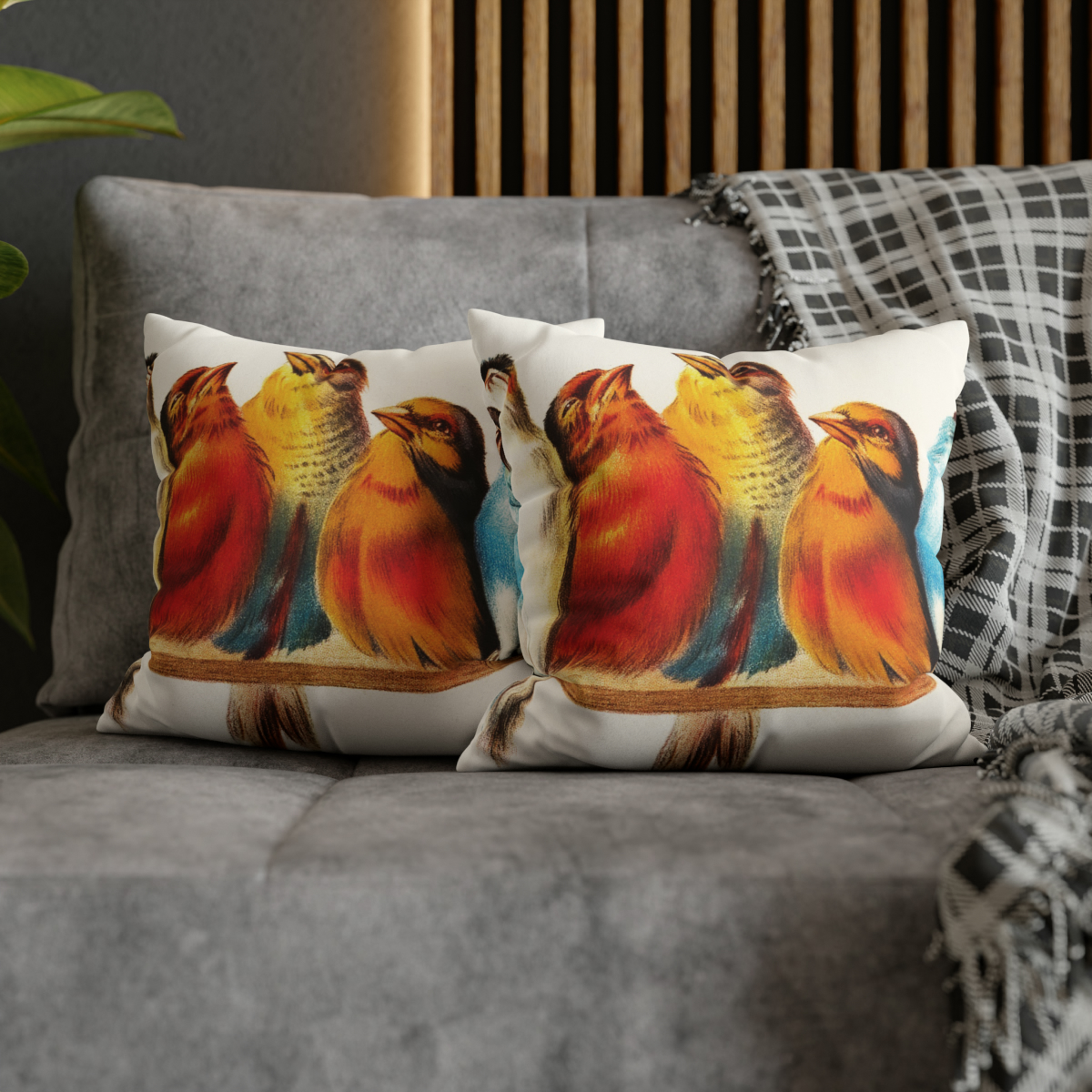 Hector Giacomelli A Perch Of Birds - Pillow Case - Image 5