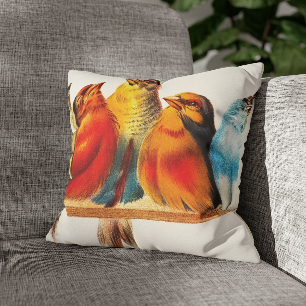 Hector Giacomelli A Perch Of Birds - Pillow Case - Image 2
