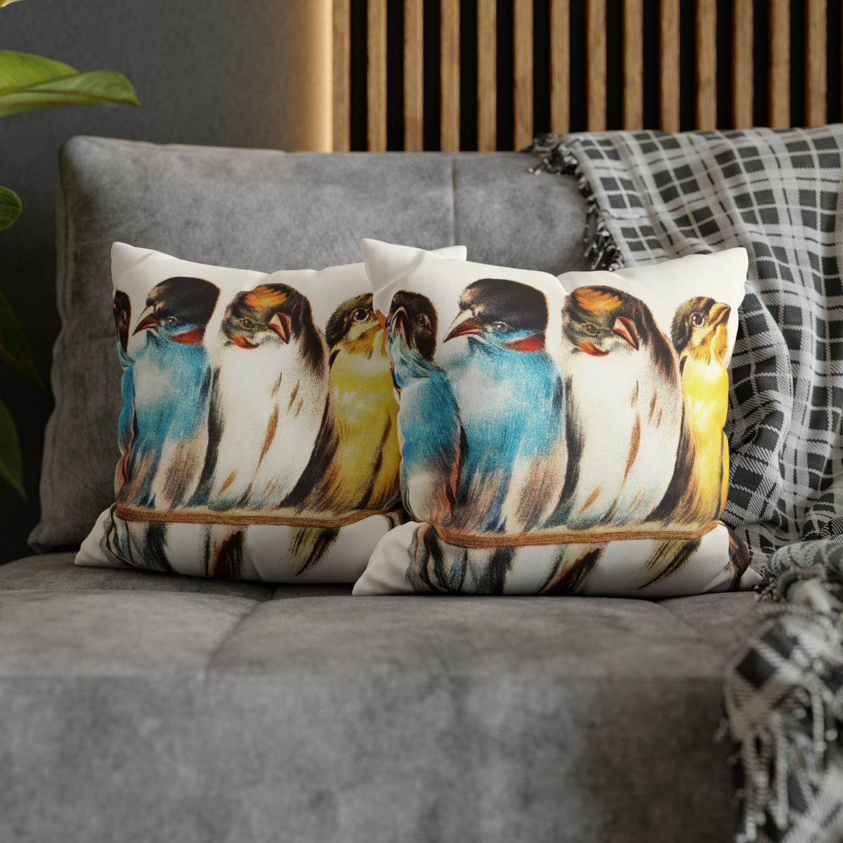 Hector Giacomelli A Perch Of Birds - Pillow Case - Image 6