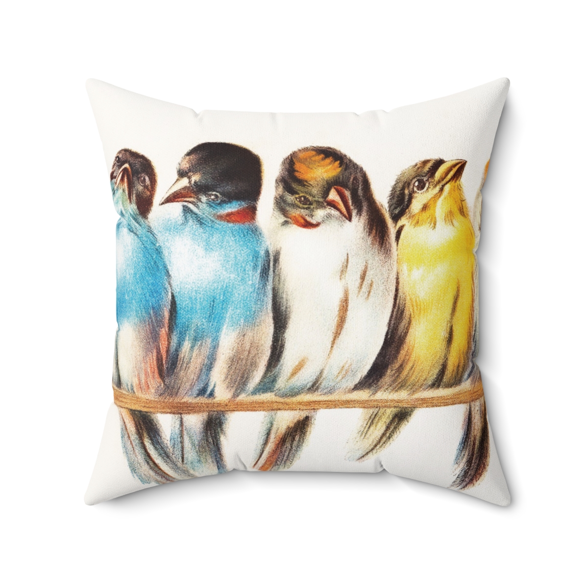 Hector Giacomelli A Perch Of Birds, Square Pillow, D15-5 - Image 2